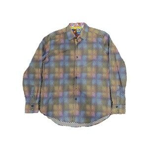 Robert Graham Cactus Bob's GRAPEFRUITS Long Sleeve $248 Medium Classic Fit